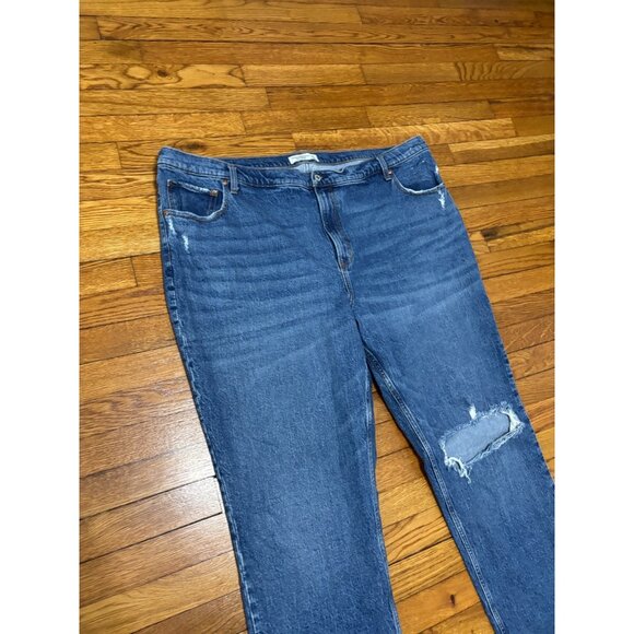 Abercrombie Fitch Womens 90s Straight Ultra High-Rise Jeans Size Plus 24L Tall - Picture 3 of 7